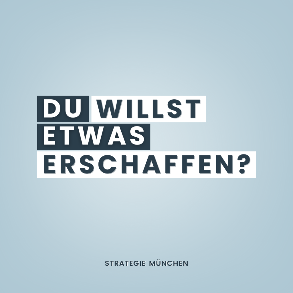 Du willst etwas erschaffen?